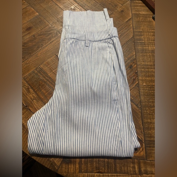 JJill’s NWT Striped blue and white stretch  linen  pants in size medium . - Picture 5 of 12